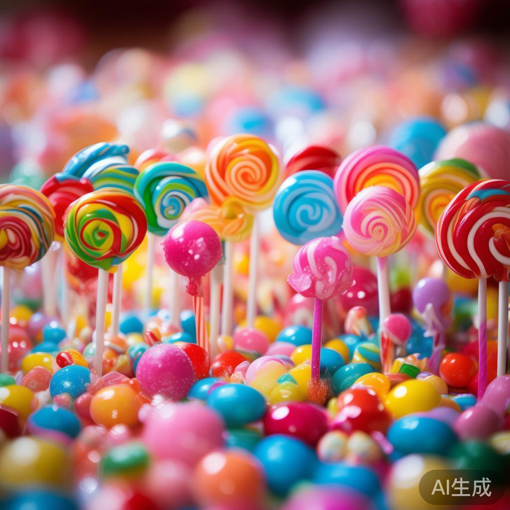 糖果派对上各种缤纷可爱的棒棒糖图片欣赏与美味展示