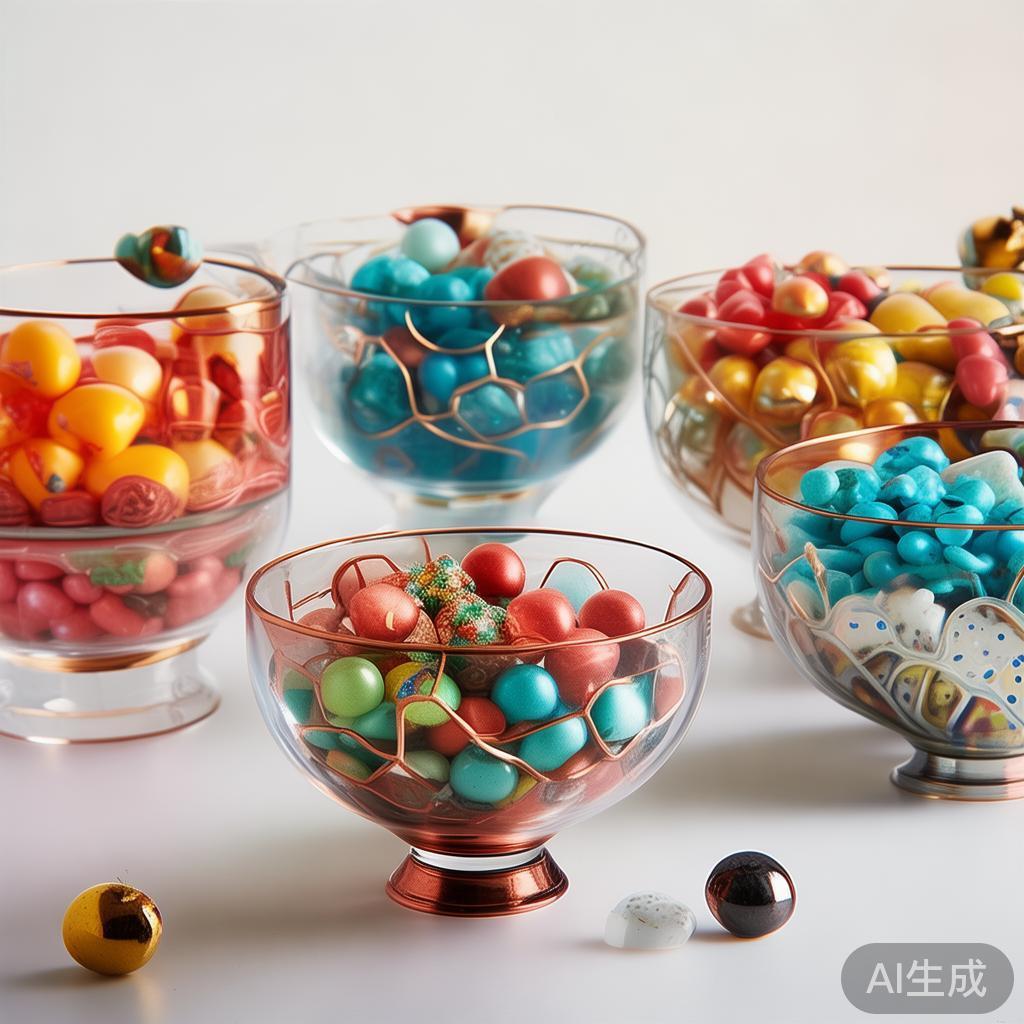 在装饰过程中，选择合适的糖果碗材质尤为关键。透明玻