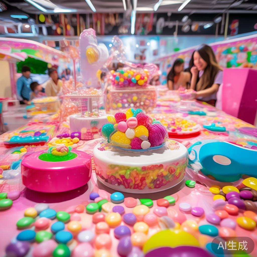 234糖果派对:缤纷甜蜜盛宴点亮你的欢乐时光 除了静态的糖果陈列,234糖果派对还设计了多样的互